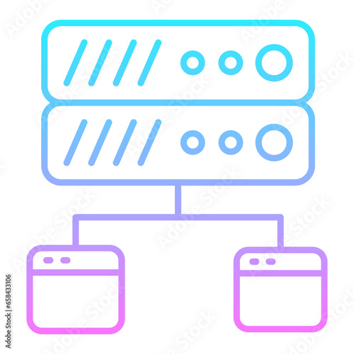 Server Sharing Gradient Icon photo