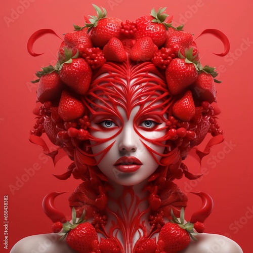 the girl who had strawberries covered in her face