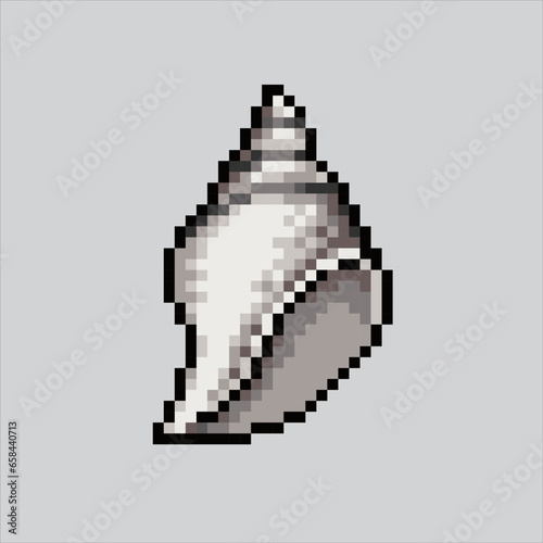 Pixel art illustration Shell. Pixelated Shell. Shell clam ocean style
icon pixelated for the pixel art game and icon for website and video game.
old school retro.