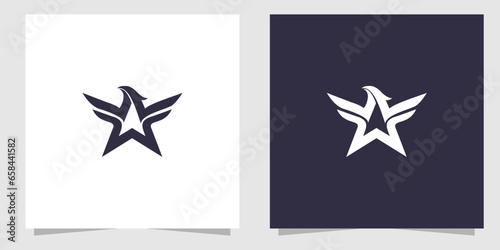 eagle with star logo design
