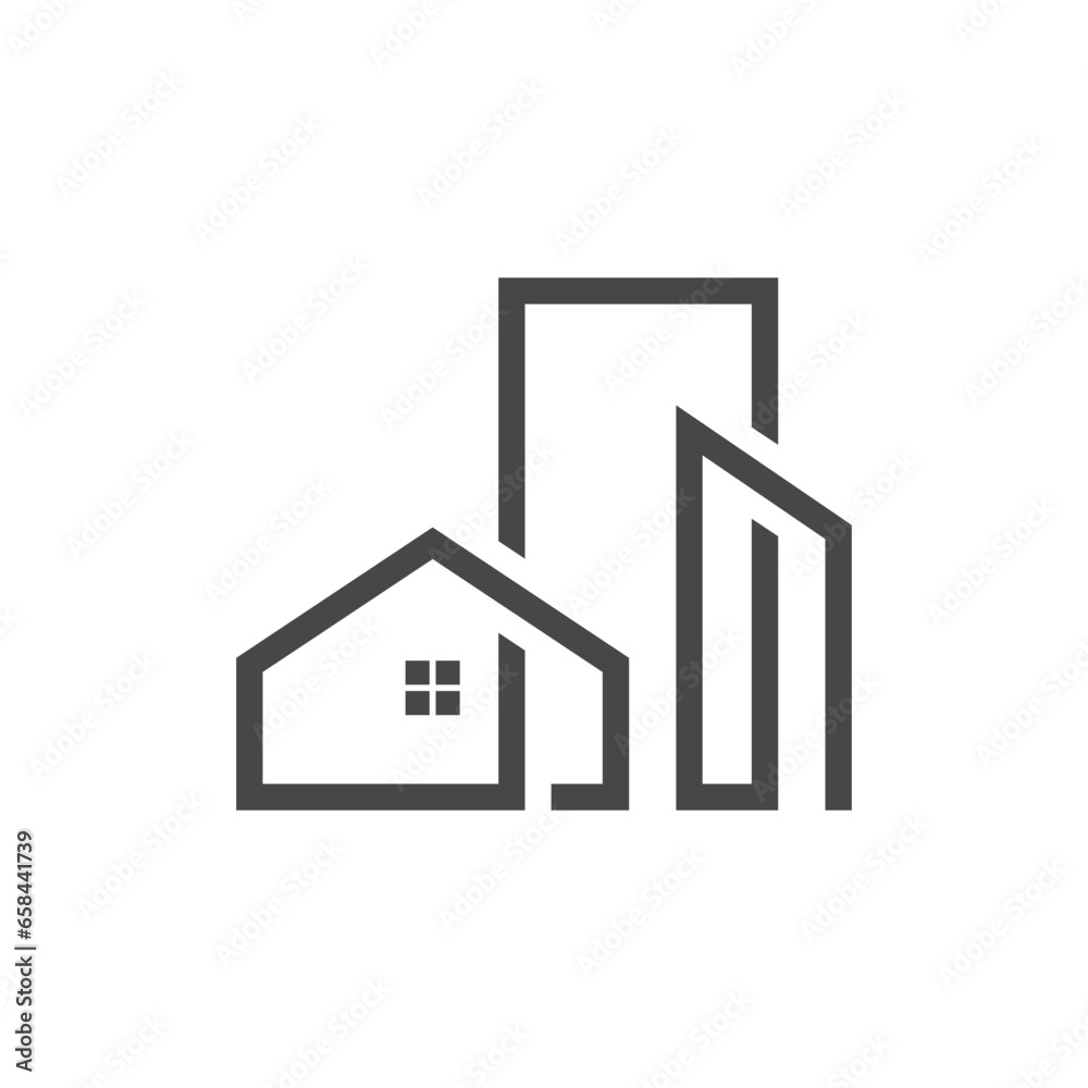 simple Building symbol Logo Vector Icon Illustration simple Building symbol Logo Vector Icon Illustration