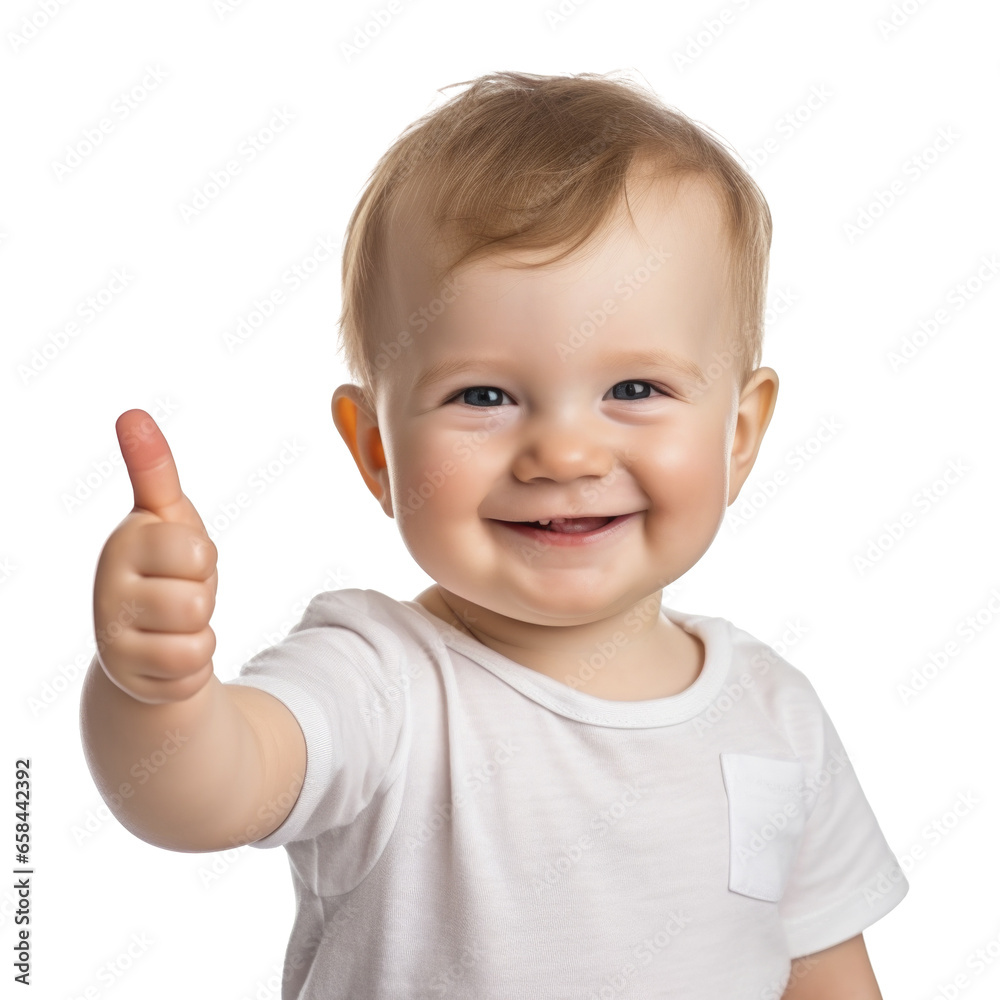Adorable baby giving funny gesture and facial expression in transparent background Adorable baby giving funny gesture and facial expression in transparent background