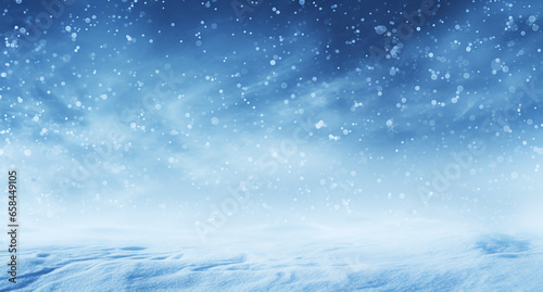 winter landscape background with snow © Kordiush
