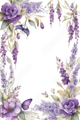Purple flowers in the background. Grnerative AI