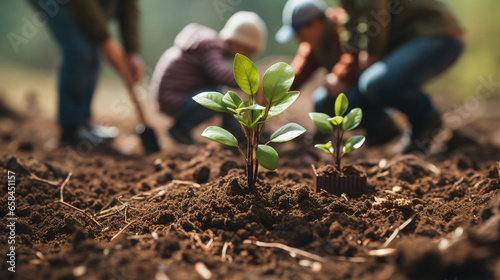 Planting Roots:  Joyful Bonds Over Tree Planting photo