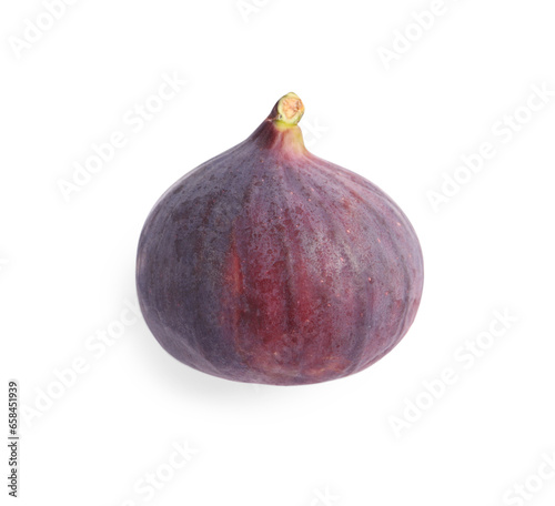 Whole ripe fresh fig isolated on white
