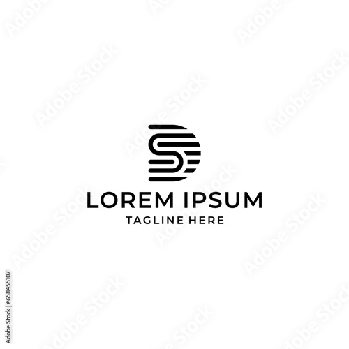 d s ds sd initial logo design vector template
