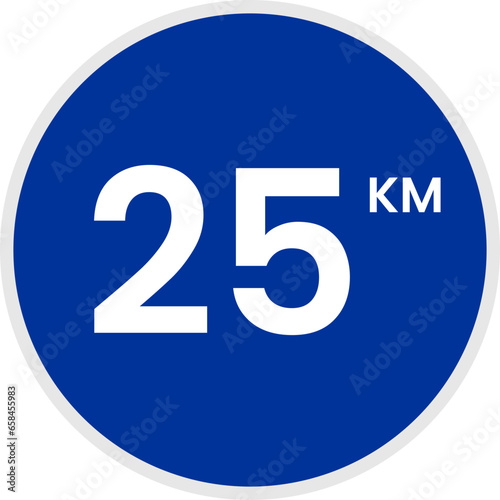 25 km zone traffic sign speed limit photo