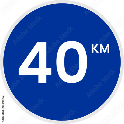 40 km zone traffic sign speed limit photo