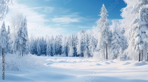 winter landscape with snow © faiz