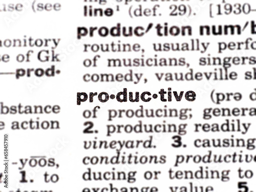 definition of the word productive