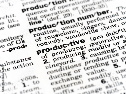 definition of the word productive