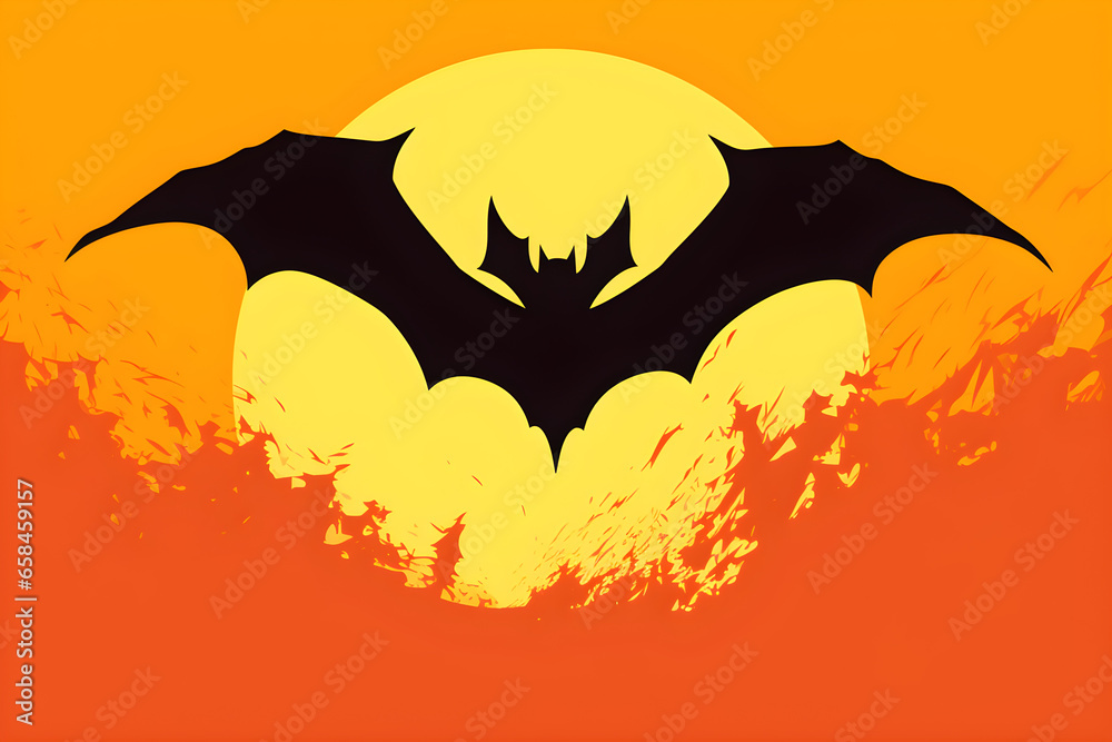 halloween background with bats