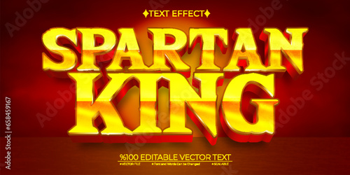  Spartan King Editable Vector 3d Text Effect