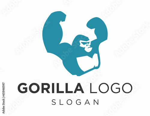 Logo about Gorilla Logo Design created using the CorelDraw application. on a white background.