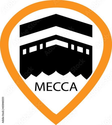 illustration of with a symbol mecca vector eps
