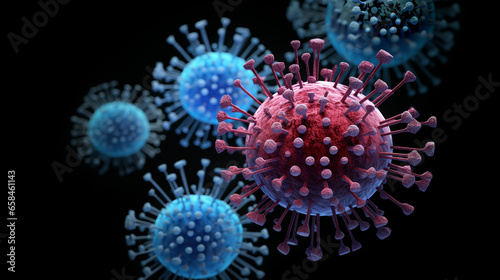 Microscopic image of coronavirus, beautiful but deadly © DY