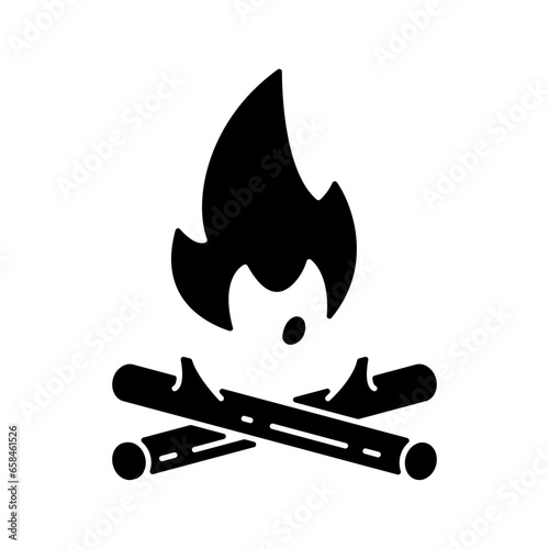 Campfire icon. Campfire for camping events