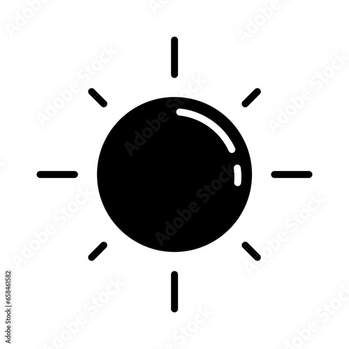 Sun icon. The Sun is Shining in Flat Style