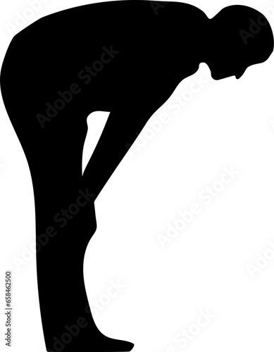 illustration silhouette of a person moslem ruku shalat vector eps