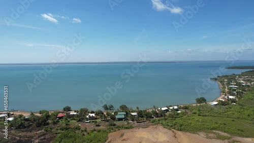 Aerial footage of Saibai Island Queensland Australia photo