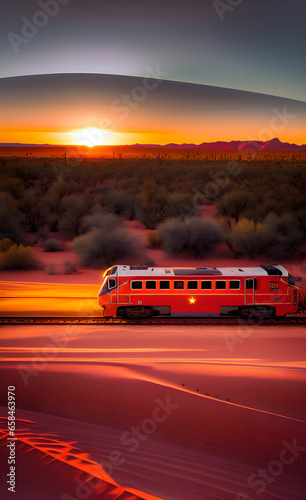 Generic Train In The Desert