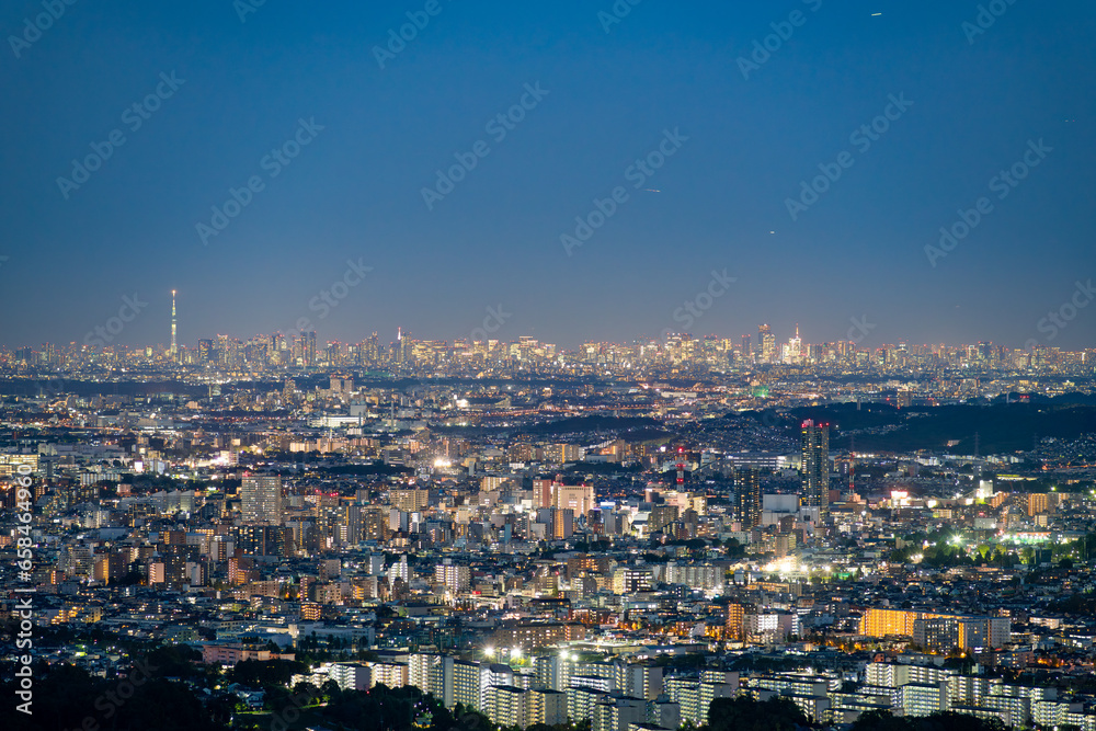 八王子と東京の夕夜景