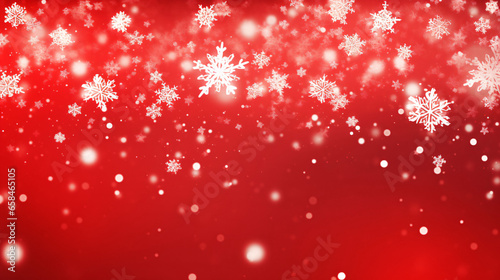 Merry Christmas red snowflake banner design background material