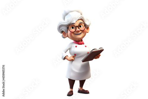 Happy Chef Woman Illustration with Chef's Hat - Culinary Artistry