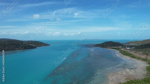 Aerial footage of Thursday Island Queensland Australia photo