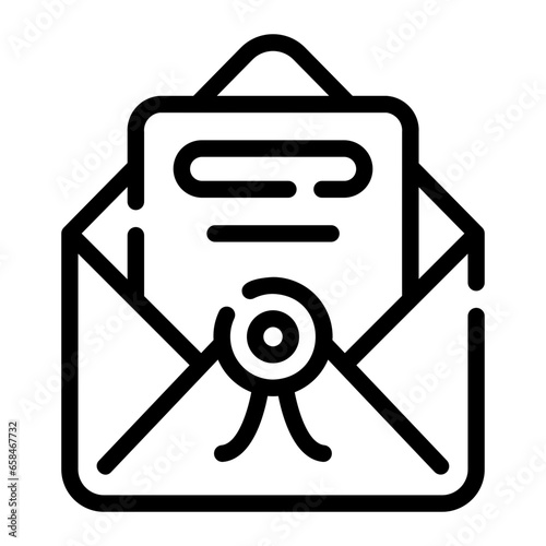 invitation Line Icon