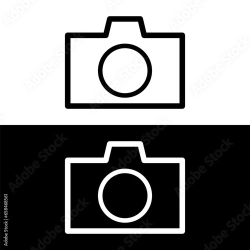 black and white camera icon