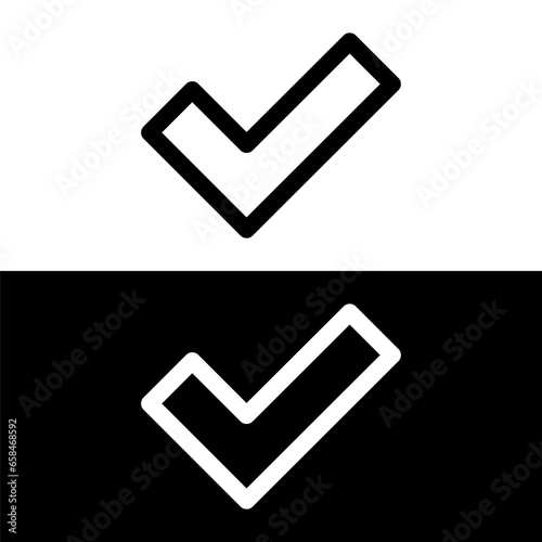 black and white checkmark icon