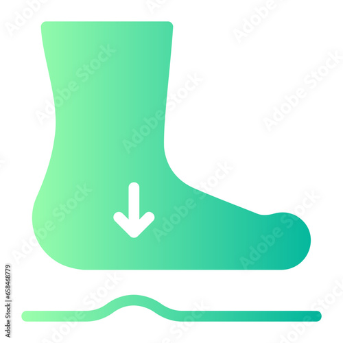 flat foot gradient icon