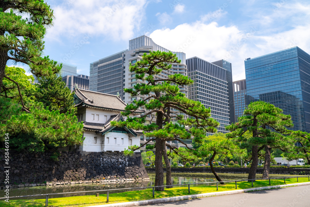 Imperial Palace or Imperial Residence located in Tokyo, is the main residence of the Emperor of Japan, It is a large park-like area located in the Chiyoda district
