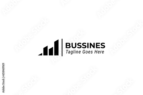 finance and accounting logo with simple diagram concept in flat design style