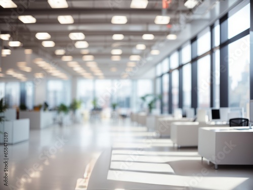 Blurred Background Image of an Office Space - Creating a Professional Workplace Atmosphere