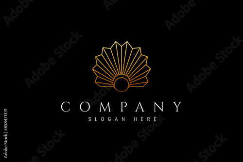 Beauty luxury elegant pearl jewelry logo