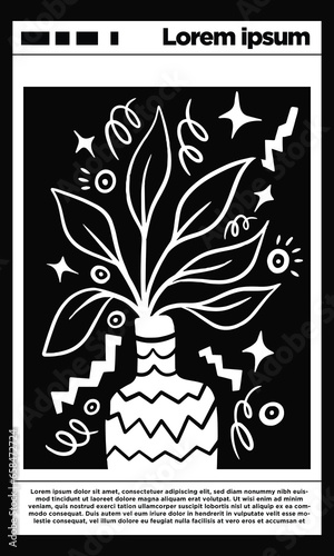 Neo primitive illustration style for print art wall decoration and t-shirt design
