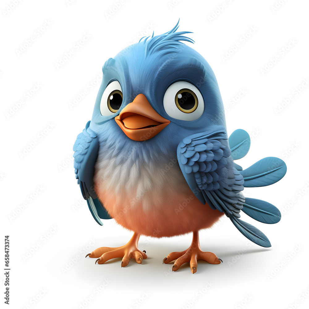 Cartoon 3d of cute bird Cartoon 3d of cute bird