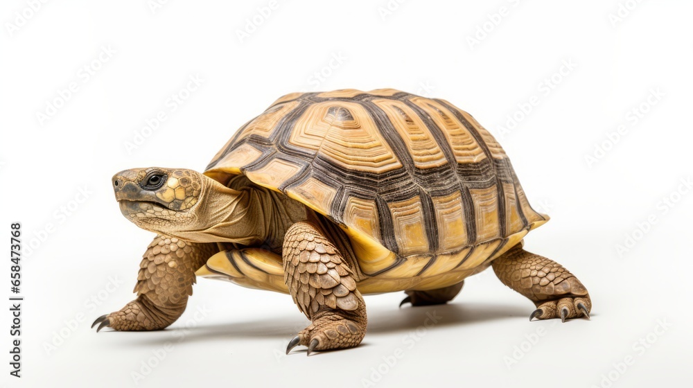 Obraz premium A tortoise on a white background