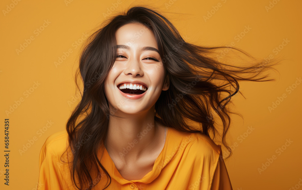 happy fashion smiling girl with bright clothing in solid light background happy fashion smiling girl with bright clothing in solid light background