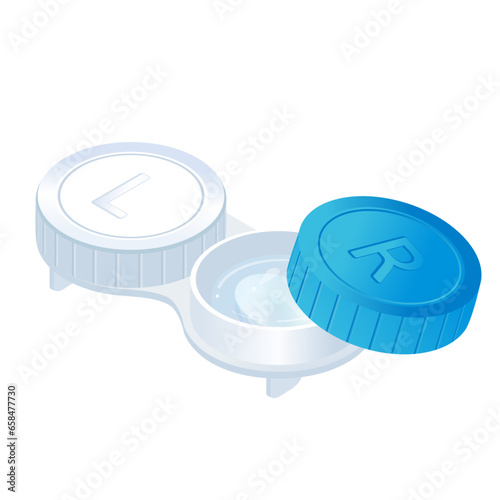 コンタクトレンズケースのイラスト