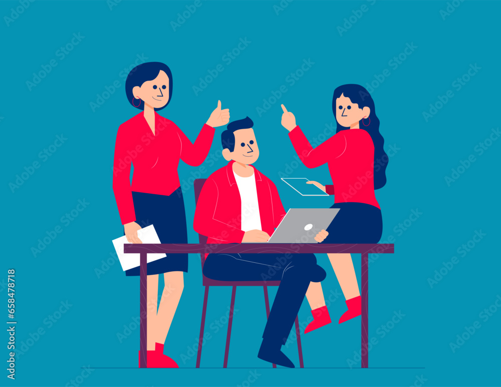 Good team. Business vector illustration concept Good team. Business vector illustration concept