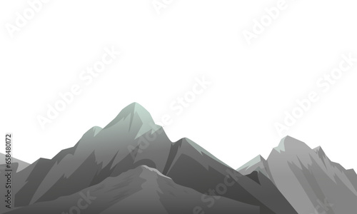 Mountain ridges. vector illustration of sunrise