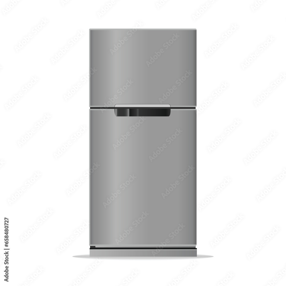 Modern gray refrigerator. Home appliances. Modern gray refrigerator. Home appliances.