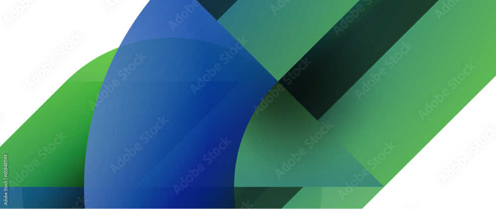 Fototapeta premium Geometric fusion - abstract harmony of triangles and circles in minimalist background design. Shapes and lines design for wallpaper, banner, background, landing page, wall art, invitation, prints