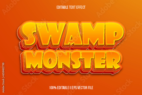 Swamp Monster Editable Text Effect 3d Emboss Gradient Style