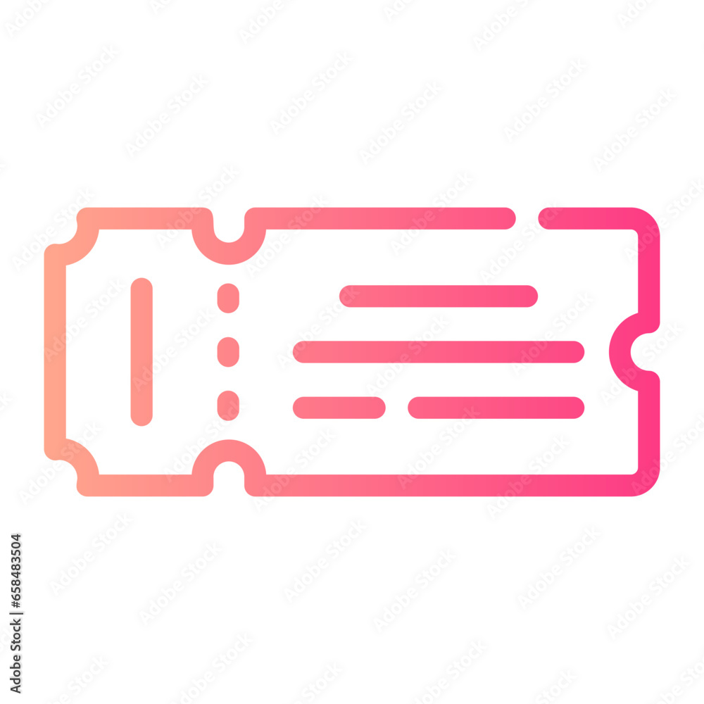 coupon Line Gradient Icon