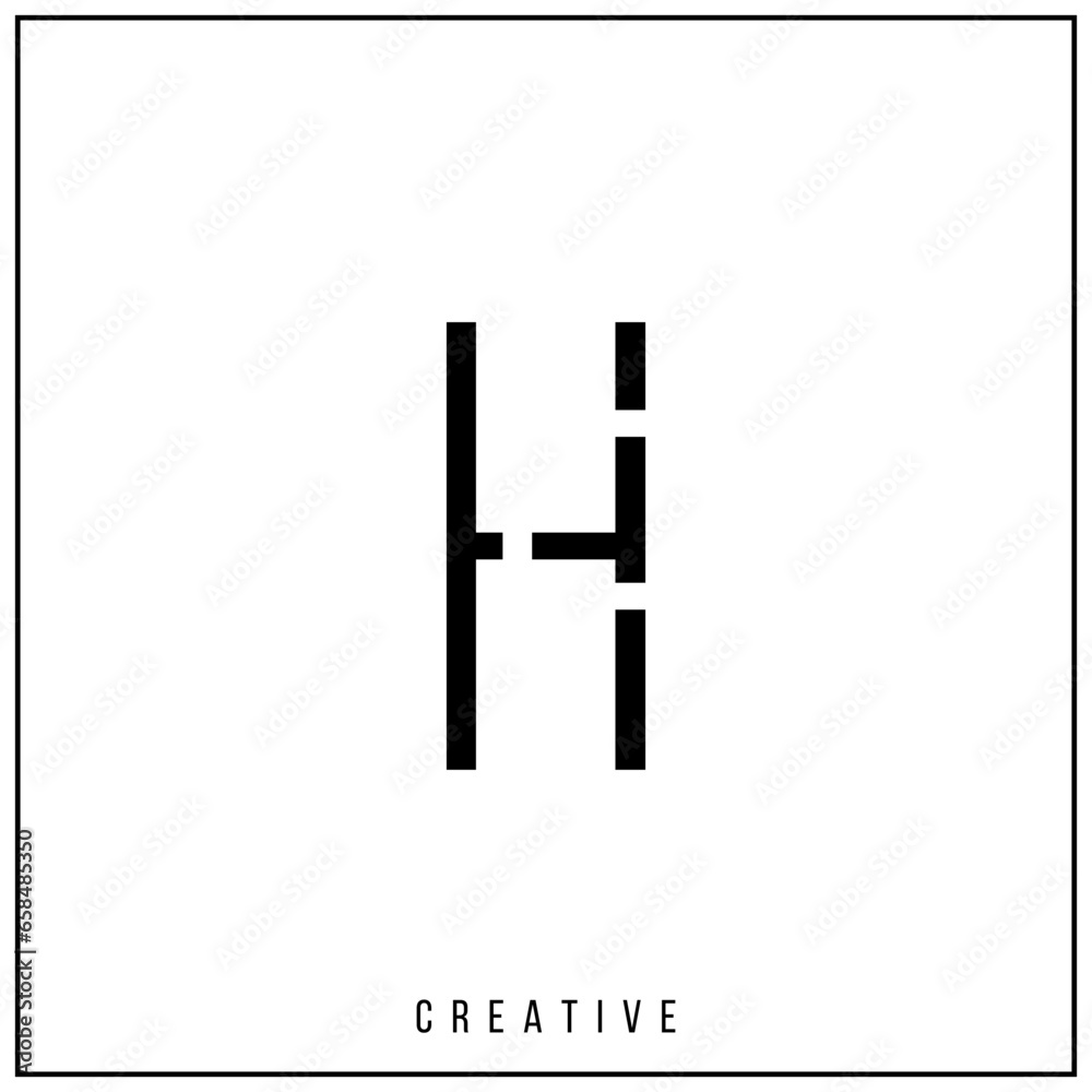 H Creative latter logo design Premium Vector letters Logo 